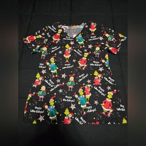 The Grinch Scrub Top